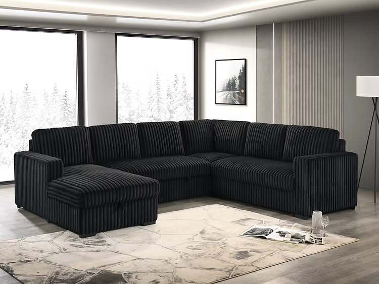 Canapé sectionnel IF-9095 avec configuration LHF et assises confortables – Literie d’Amitié