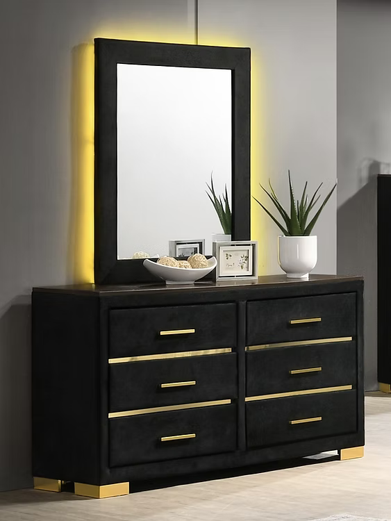 Commode IF-100 avec miroir assorti – Literie d’Amitié